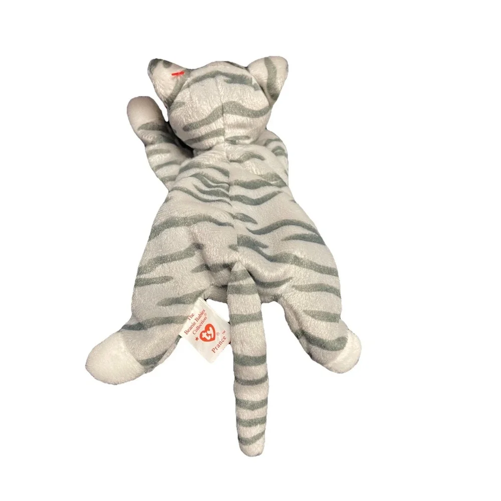 Ty Beanie Baby - Prance the Gray Tabby Cat 8‎ Inch